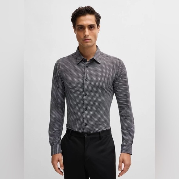 Boss Slim Fit Stretch Long Sleeve Button Down - Picture 1 of 12